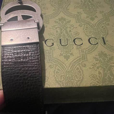 mens gucci belt silver buckle